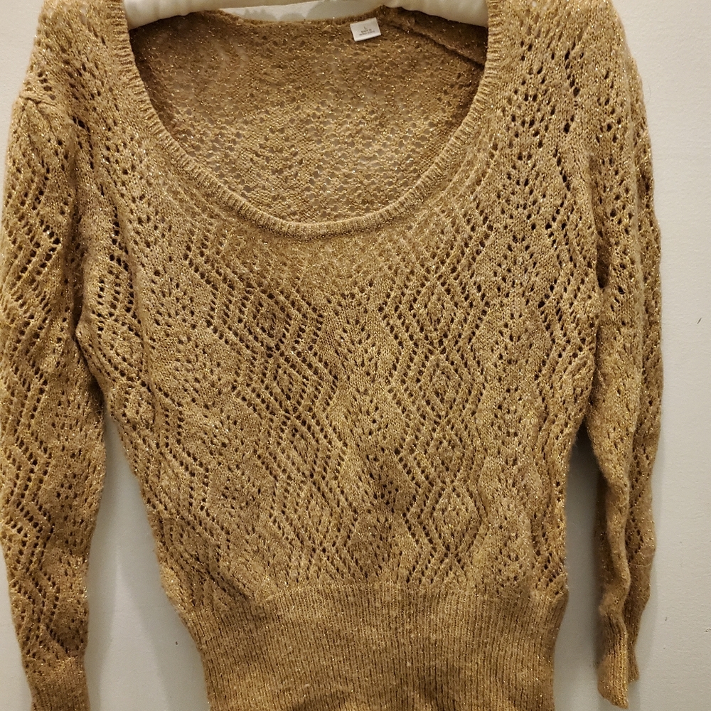 Gold sparkle sweater